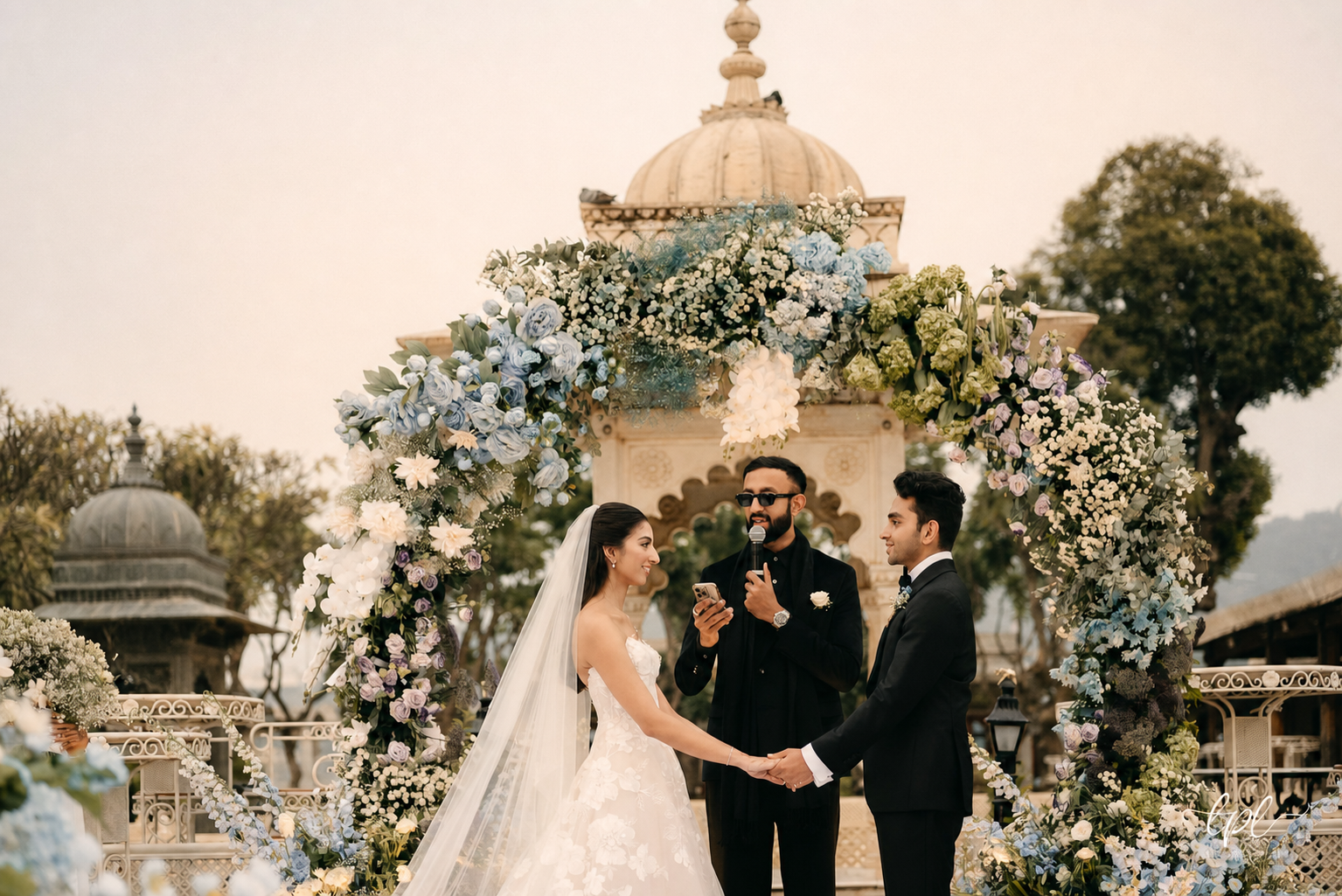 Vishaal officiating an intimate luxury wedding ceremony